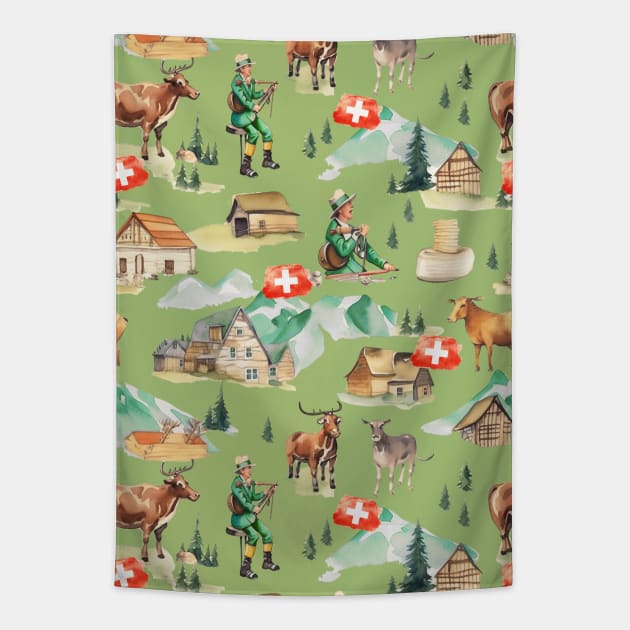 Swiss tradition Tapestry by Remotextiles