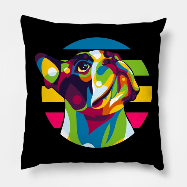 The Little Pitbull Dog Pillow by wpaprint