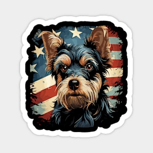 Patriotic Yorkshire Terrier Magnet