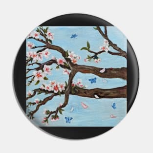 almond tree branches in bloom Pin