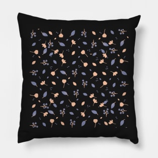 Yellow And Purple Leaves Pattern Pillow