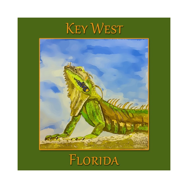 Key West Florida Iguana - WelshDesigns by WelshDesigns