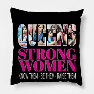 Latina Queens Strong Women Know Them Be Them Raise Them Stronger Together Hispanic Woman Empowerment Equity Pillow