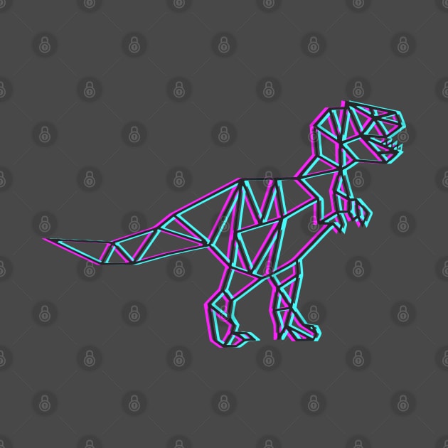 Geometric T Rex Tyrannosaurus Rex Dinosaur by GeekCastle