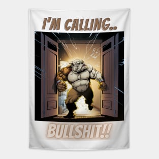 Im Calling Bullshit, Buff Superhero Bulldog Tapestry