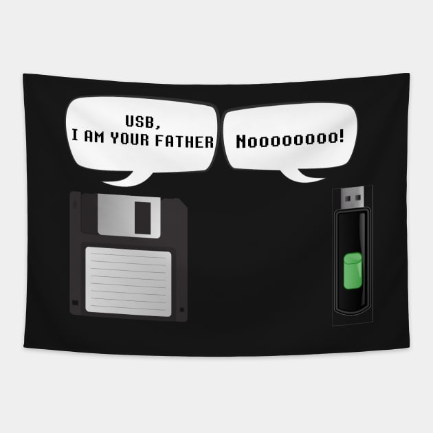 USB I Am Your Father! Funny Geek Computer Tapestry by rayrayray90