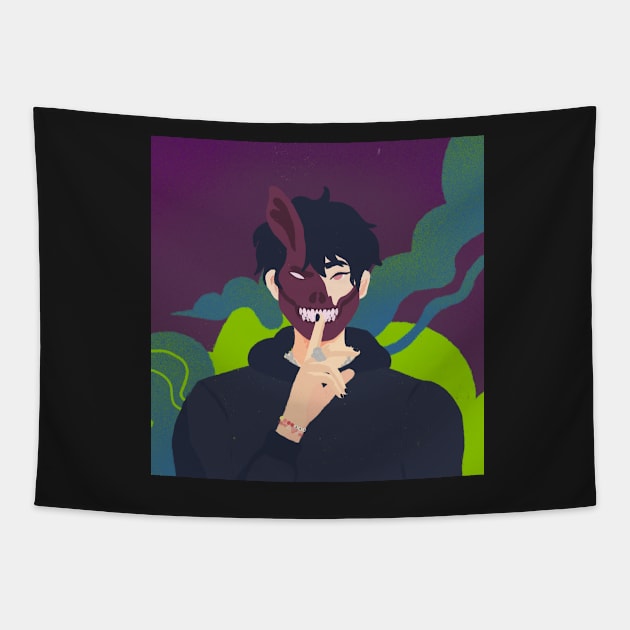 Corpse Husband Tapestry by ilustracici