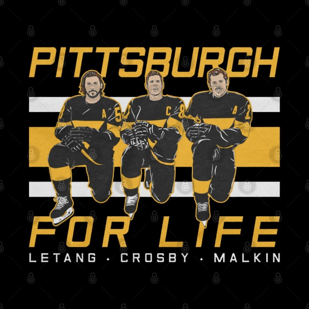 Kris Letang Sidney Crosby & Evgeni Malkin Pittsburgh For Life by stevenmsparks