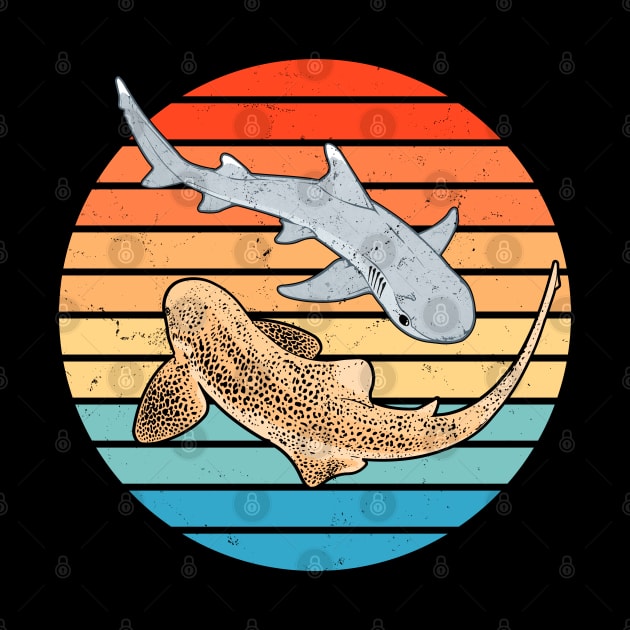 Zebra Shark and Whitetip Reef Shark by NicGrayTees