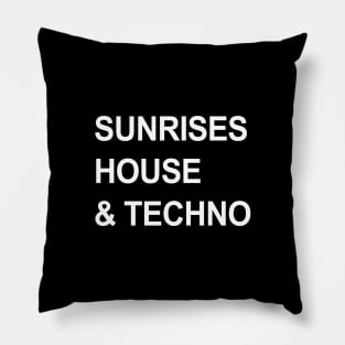 TECHNO MUSIC - collector design Ibiza party Pillow