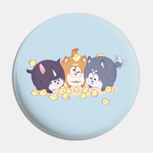 Dogs and chickens Pin