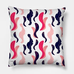 Floral Navy Pink Pattern Pillow