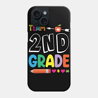 Team 2nd Grade Student Senior Teacher Happy Back To School Phone Case