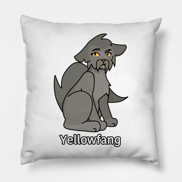 Yellowfang Pillow by ceolsonart