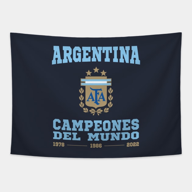 Argentina Campeones del Mundo World cup winners Tapestry by MarCreative