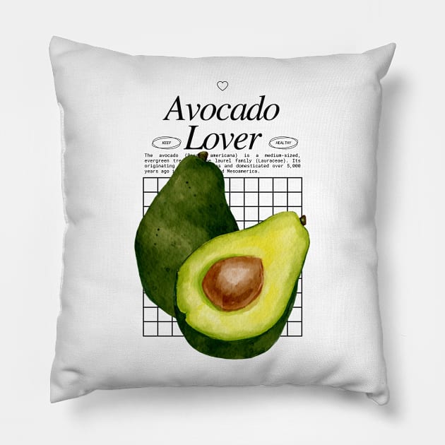 Avocado Lover - Fruit Lover Pear Keto Diet Pillow by Millusti