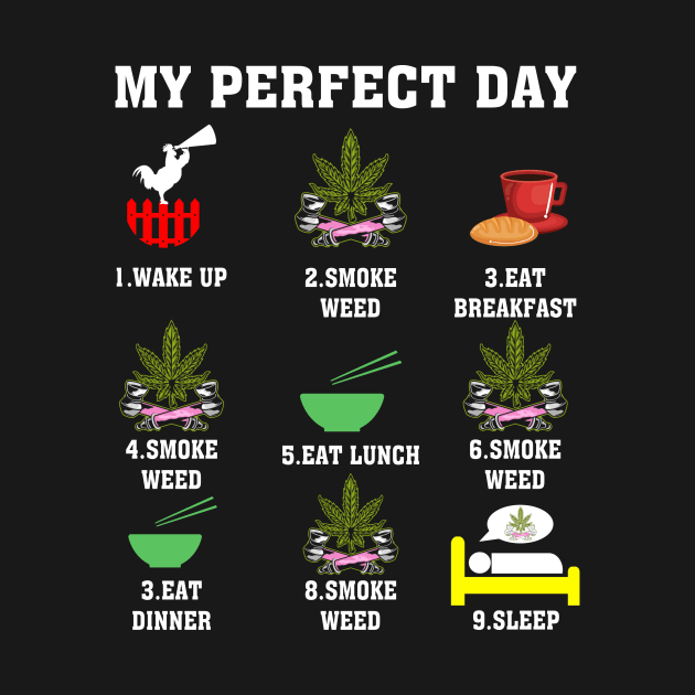 My Perfect Day Wake Up Smoke Weed by Jenna Lyannion