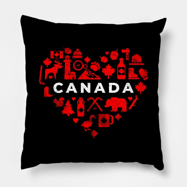 I Love Canada Pillow by Mila46