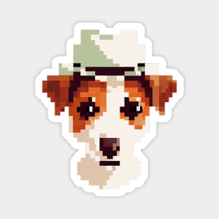 Jack Russell Terrier Pixel Art Puppy Dog Lover Magnet