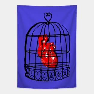 Caged heart Tapestry