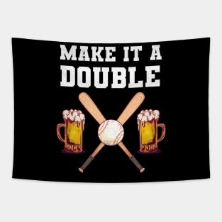 Make it a Double Baseball and Beer Tapestry