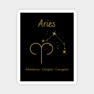 Astrology Collection - Aries (Symbol & Constellation) Magnet