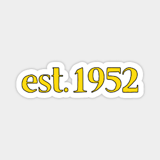 Est. 1952 Cartoonish Retro Birthday Magnet