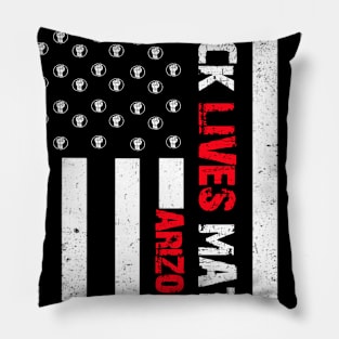 Arizona black lives matter Flag American Vintage Pillow