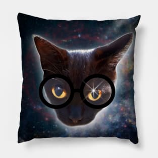 Bespectacled cat Pillow