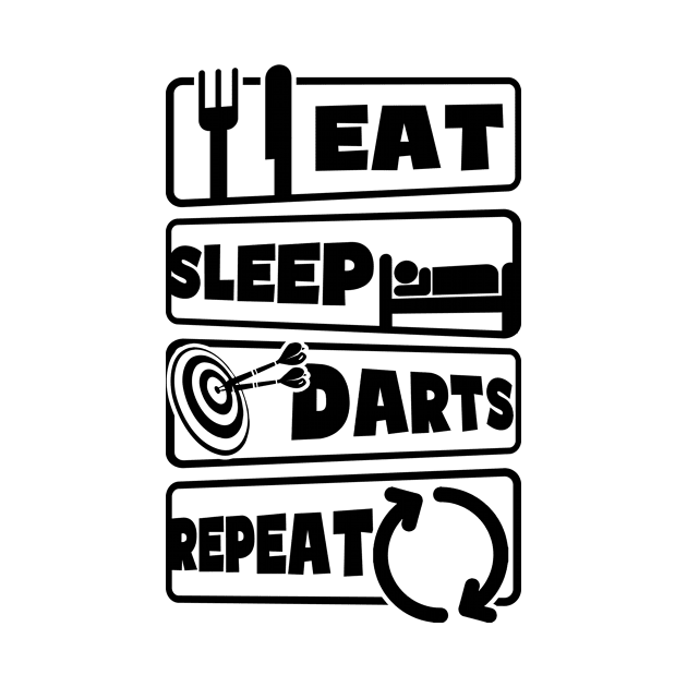 Funny Dart Shirt | Eat Sleep Darts Repeat by Gawkclothing