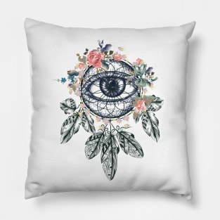 Eye Flowers Design, Dreamcatcher, Beautiful Flowers Pillow