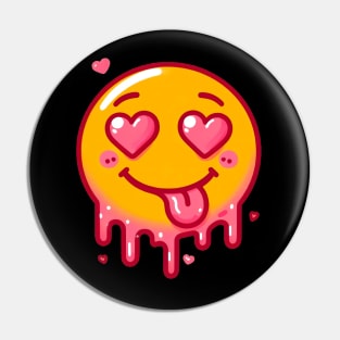 Smiley face in love Pin