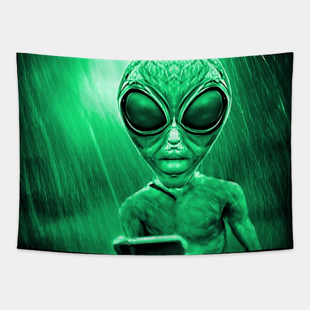 Alien Invasion Sci-fi Space Planet X Tapestry by PlanetMonkey