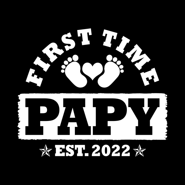 First Time Papy Est 2022 Funny New Papy Gift by Penda