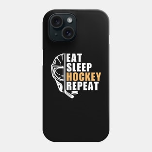 Eat Sleep Hockey Repeat Phone Case