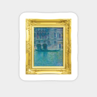 PANTONE MONET -  Gold Frame Palazzo da Mula, Venice (1908) by Claude Monet Magnet