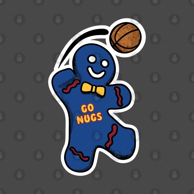 Denver Nuggets Gingerbread Man by Rad Love