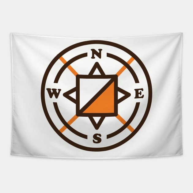 Orienteering Compass Tapestry by PodDesignShop