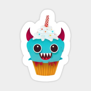 Cupcake Monster Magnet