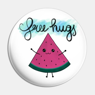 Watermelon Free Hugs Pin