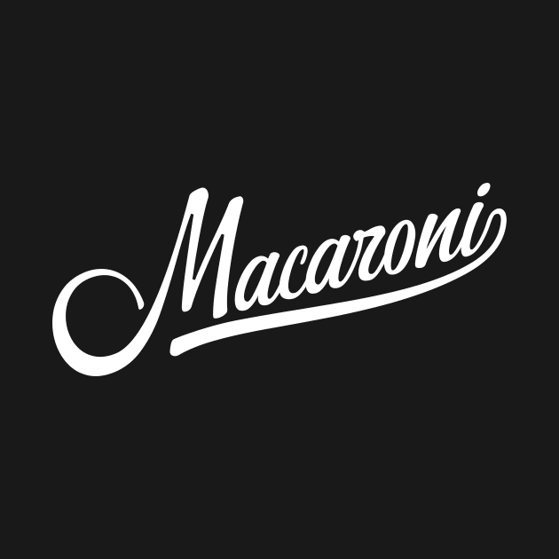 Macaroni, funny baseball style italian pasta by emmjott