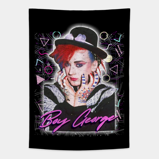 Vintage Style 80s Boy George Fan Art Design - 80s Kid - Tapestry ...