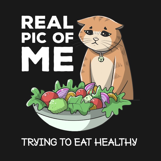 Funny Diet Cat Weightloss Fasting Gym Workout Fitness Health by TellingTales