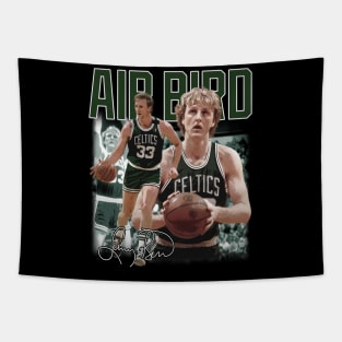 Larry Bird Legend Air Bird Basketball Signature Vintage Retro 80s 90s Bootleg Rap Style Tapestry