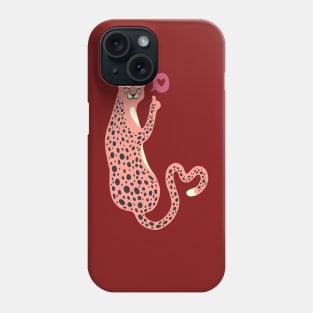 Happy leopard show Love Phone Case