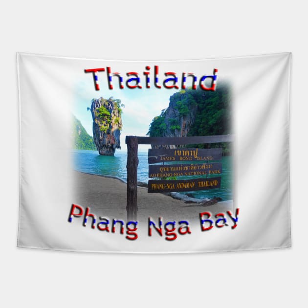 Thailand - Island Paradise in Phang Nga Bay Tapestry by TouristMerch