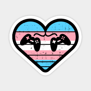 Transgender Heart Game Controllers Gaming Trans Pride Gamer Magnet