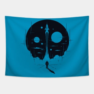 Blue Sphere Tapestry