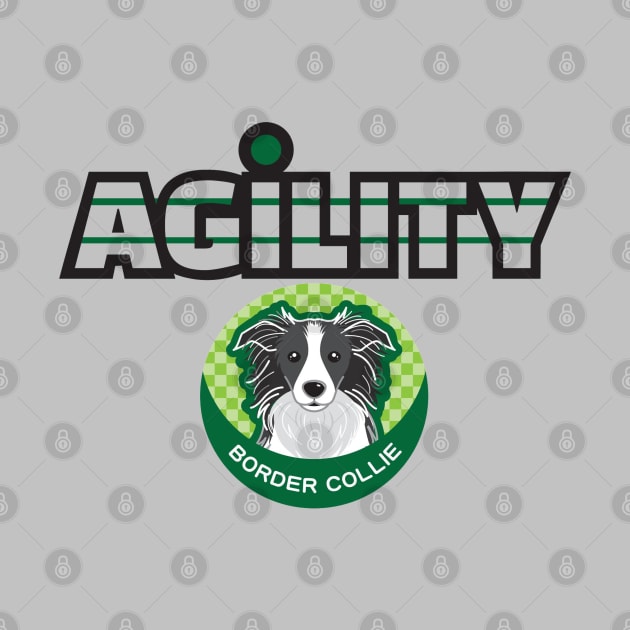 Border Collie Dog Breed Agility Show Graphic Logo by SistersRock