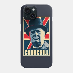 Winston Churhill Union Jack Propaganda Pop Art Phone Case
